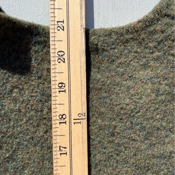 Women's Gap Sweater Green Wool Solid L Stretch Warm City Fall Preppy College - Picture 11 of 11